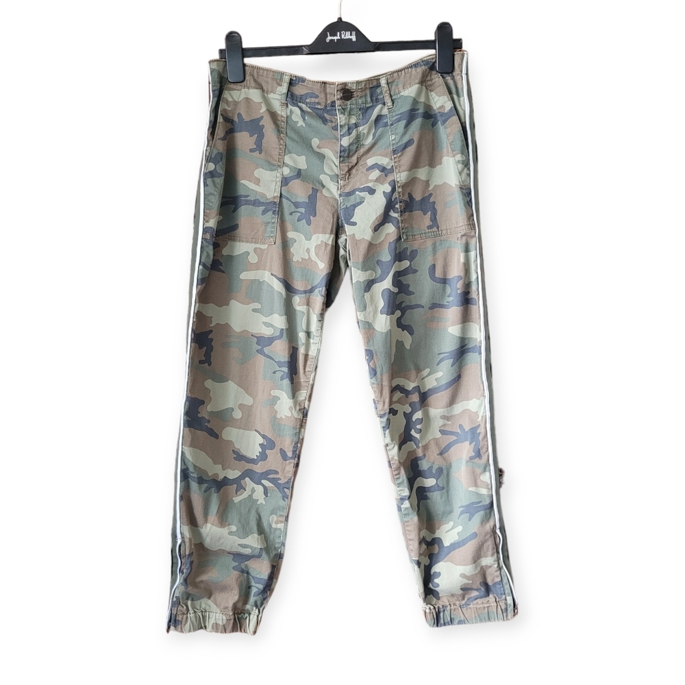 Sanctuary STANDARD SURPLUS Camo Ankle Zipper Pants army green size 29